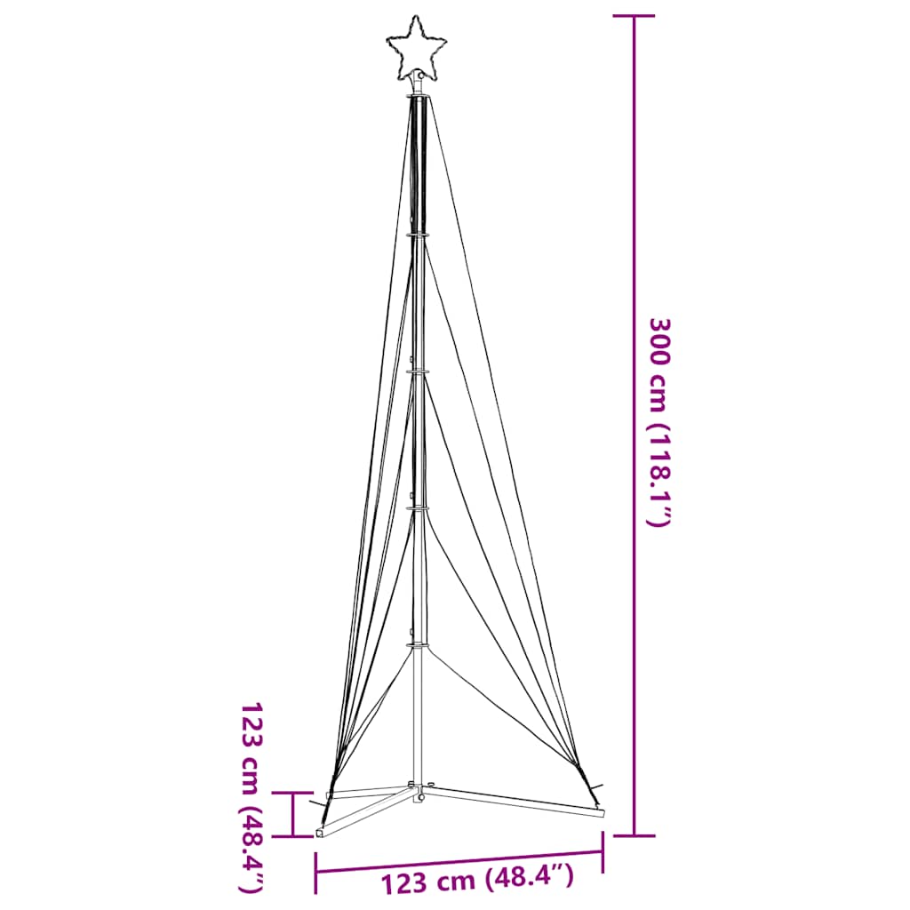 LED Weihnachtsbaum 363 LEDs Warmweiß 182 cm