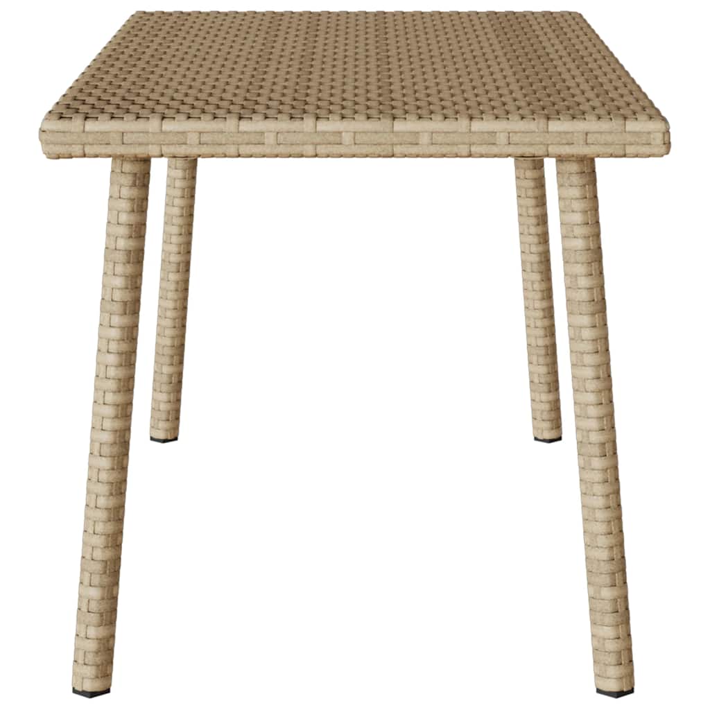 Garten-Couchtisch Rechteckig Schwarz 40x40x37 cm Poly Rattan