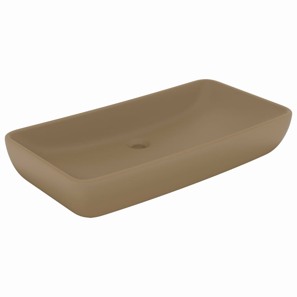 Luxus-Waschbecken Rechteckig Matt Weiß 71x38 cm Keramik