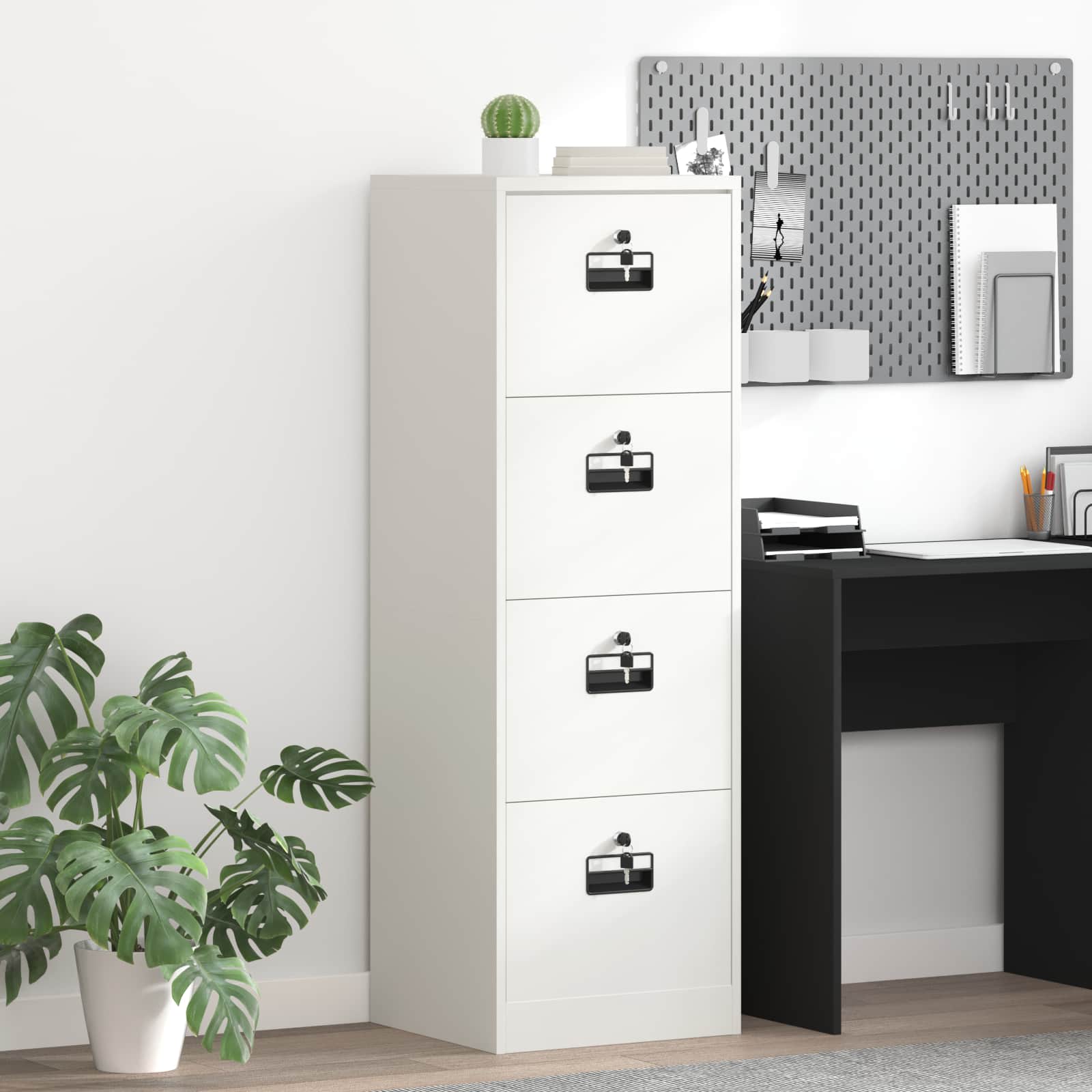 Aktenschrank 2 pcs Schwarz 44 x 50 x 139 cm Kaltgewalzter Stahl