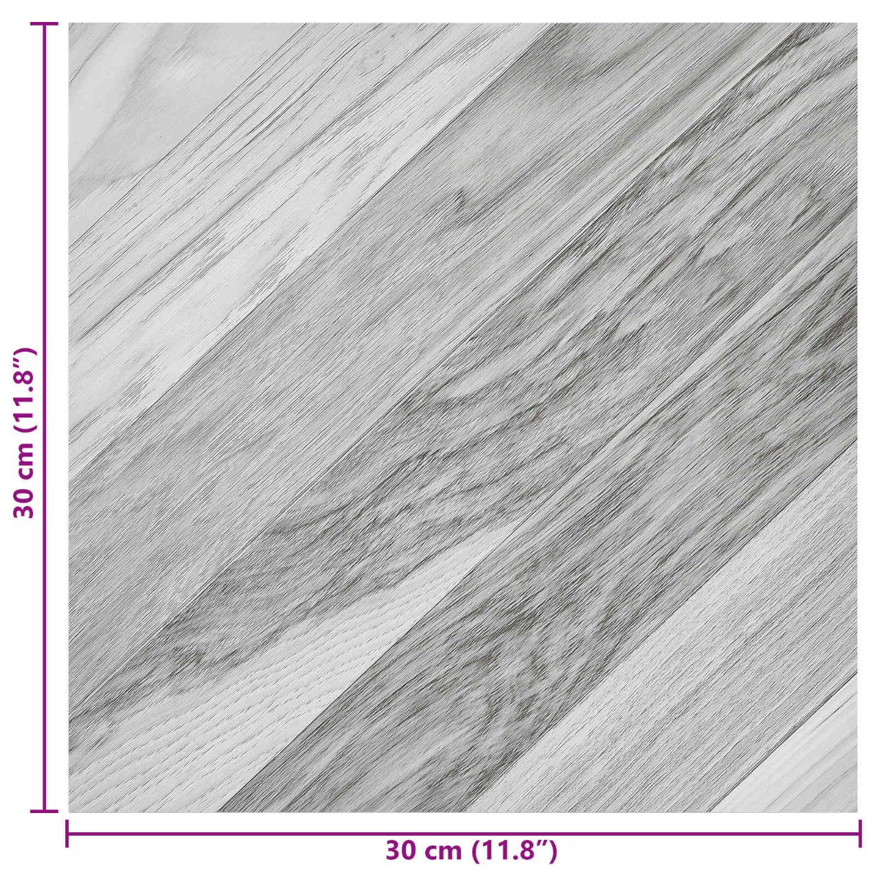 Selbstklebende Bodenplanken 30,5 x 30,5 cm 20 pcs PVC Betongrau