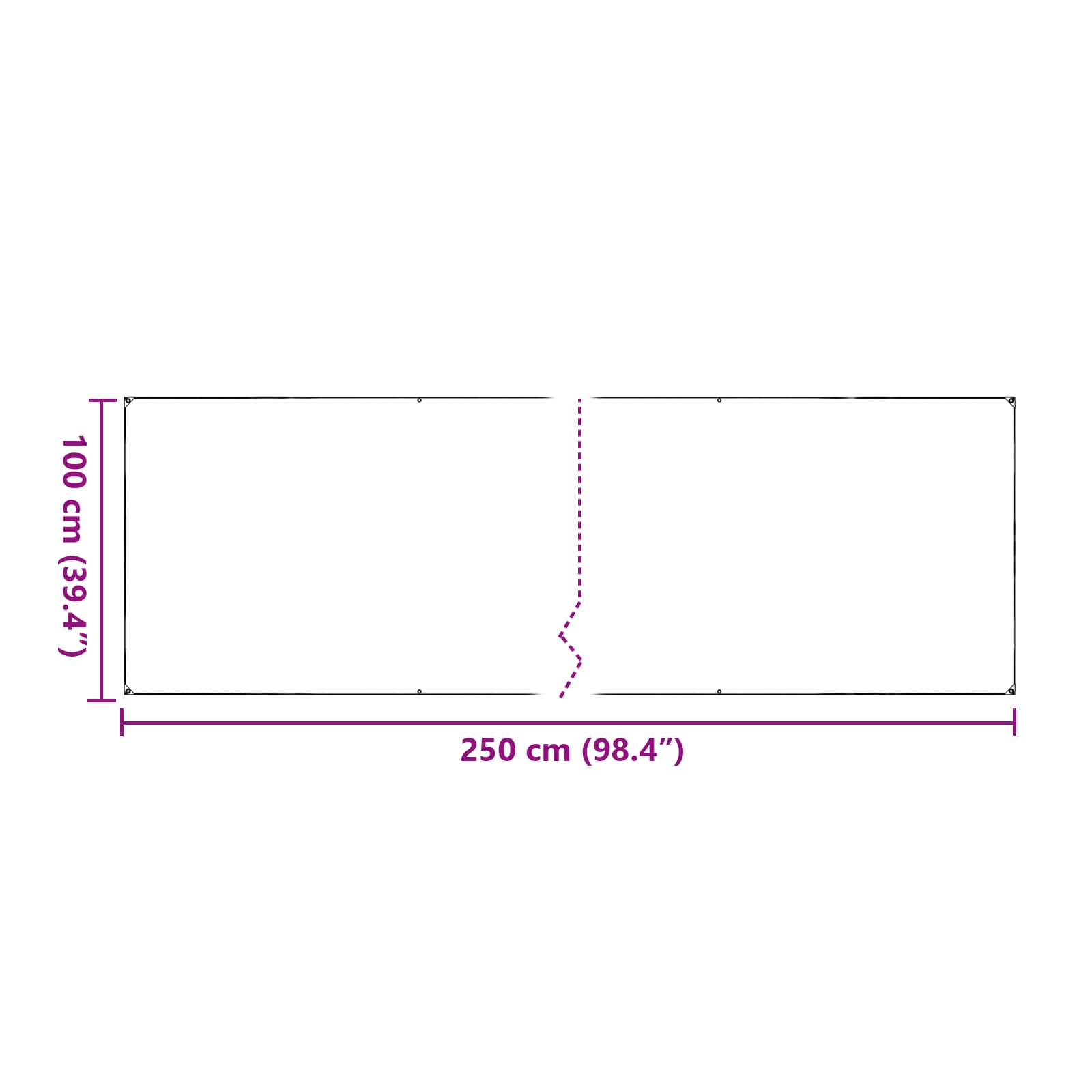 Pflanzenabdeckung mit Ösen 1x3 m PVC