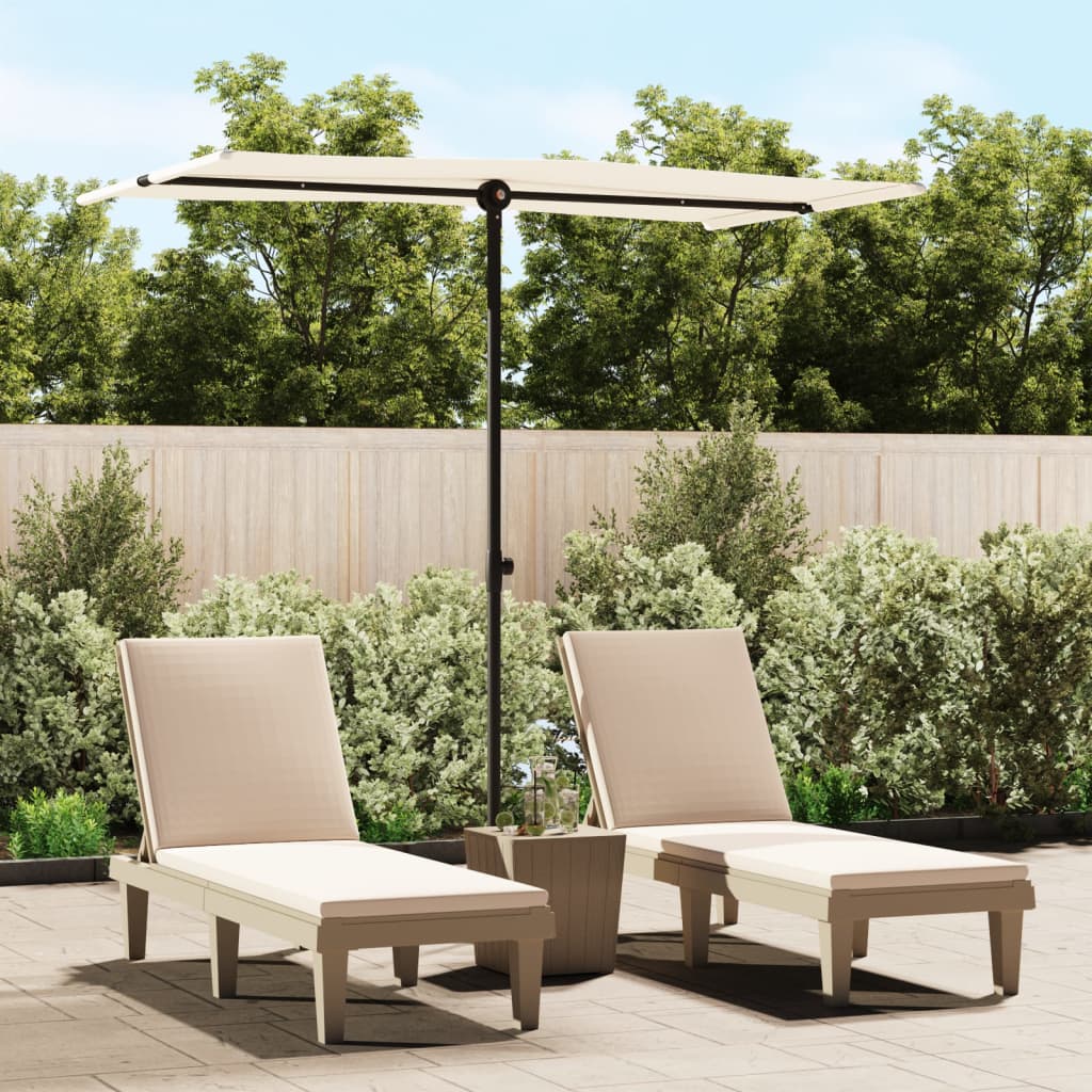 Sonnenschirm mit Aluminium-Mast 180x110 cm Bordeauxrot