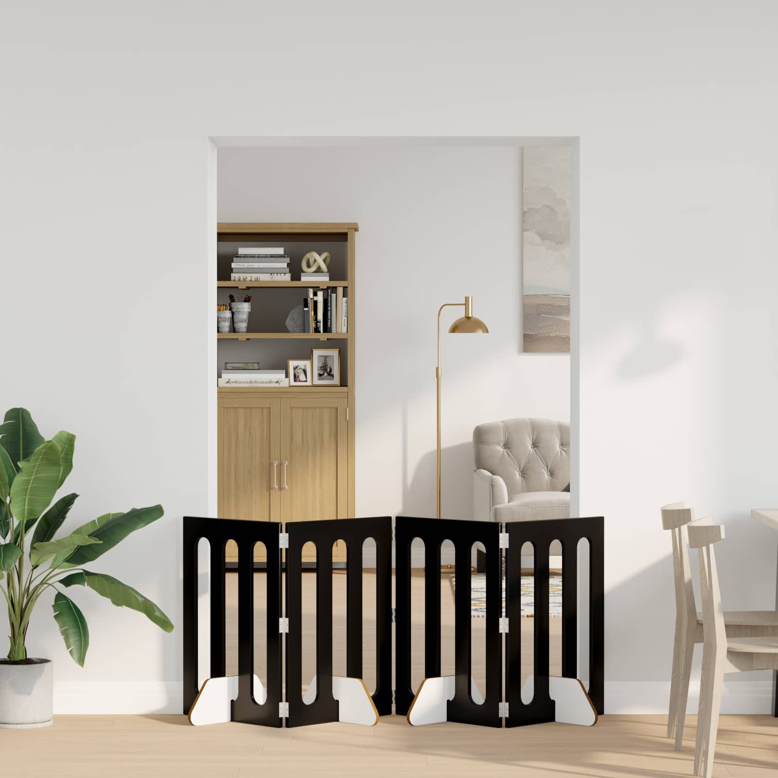 Faltbarer Haustierzaun 2 pcs Weiß 100,5 x 38 x 70 cm