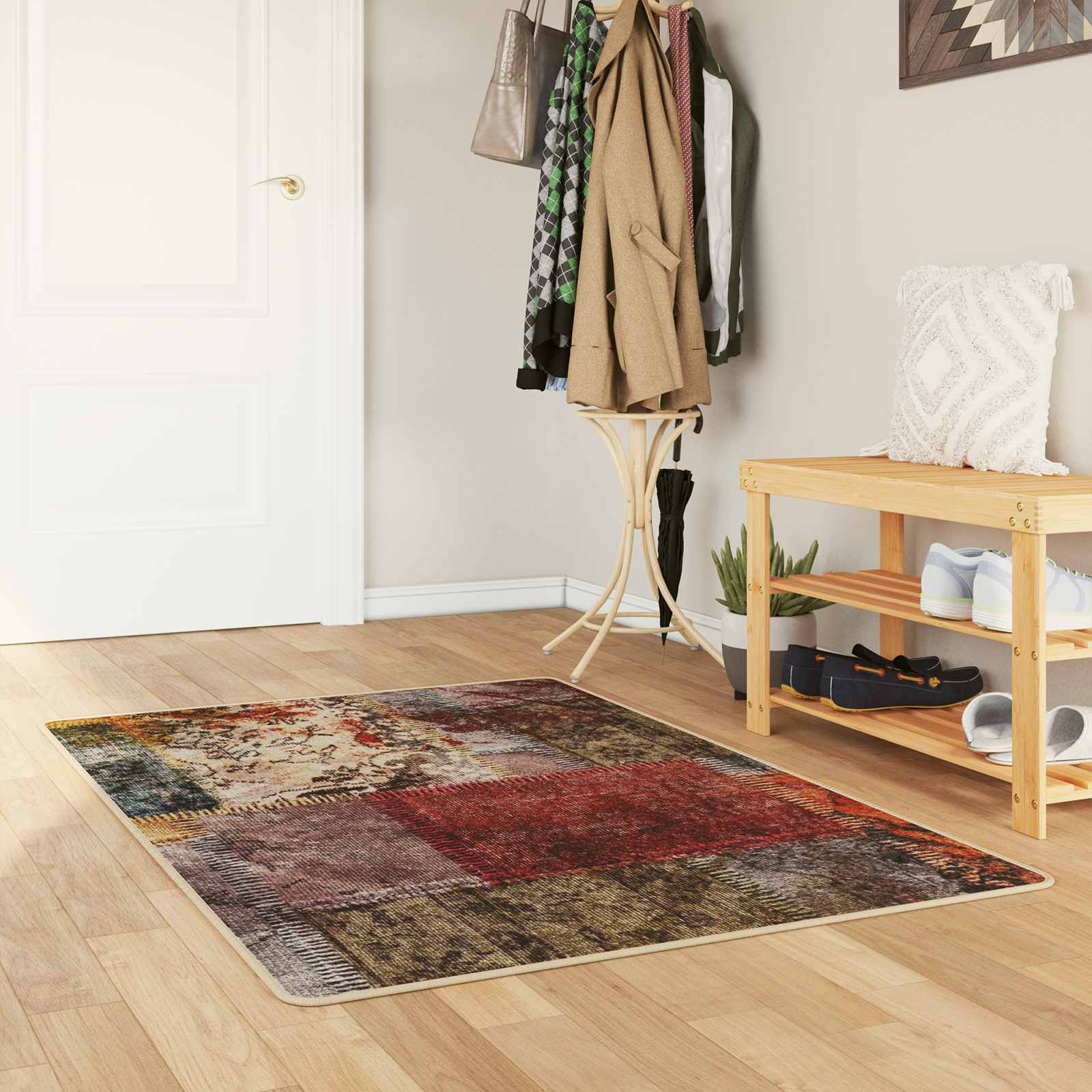 Teppich Waschbar Mehrfarbig 160x230 cm