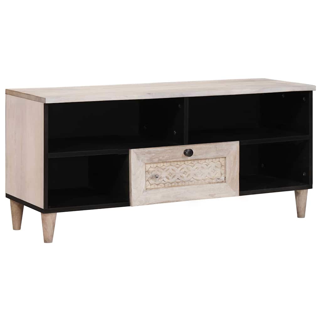 TV-Schränk mit Schubladen 100 x 33 x 46 cm Massivholz Mango