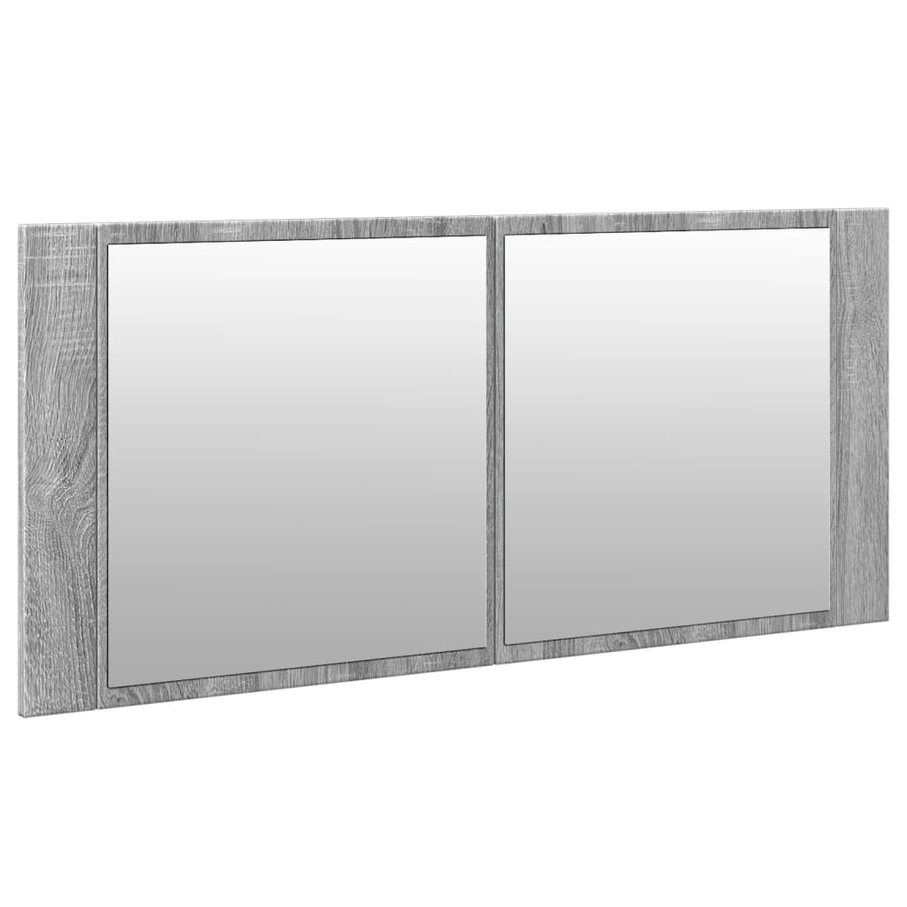 LED-Bad-Spiegelschrank Weiß 100x12x45 cm Acryl