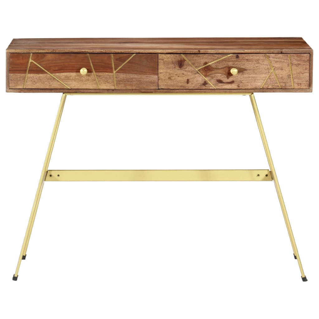 Schreibtisch mit Schubladen 100x55x75 cm Massivholz Mango
