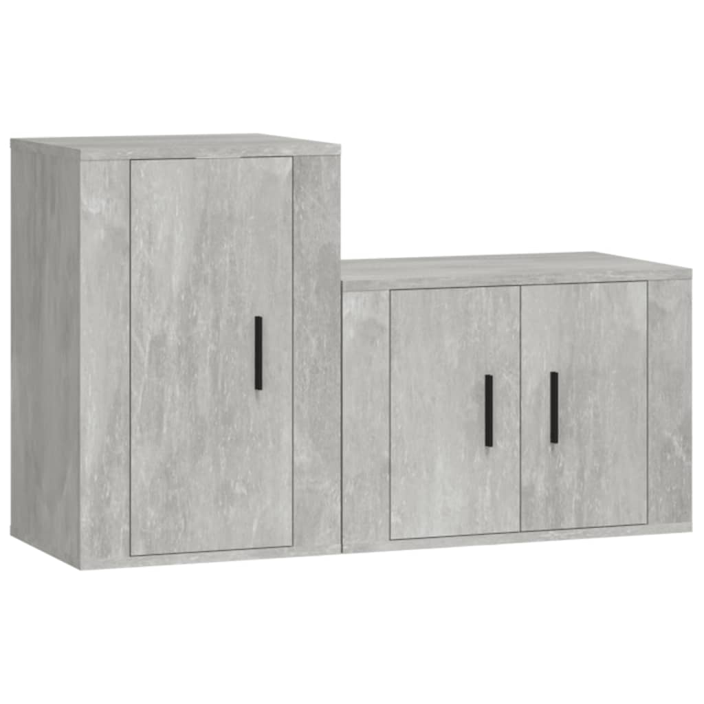 2-tlg. TV-Schrank-Set Weiß Holzwerkstoff