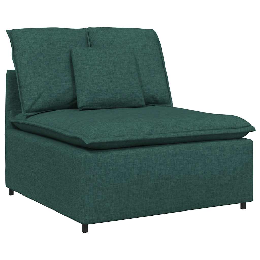 Modulares Sofa Endmodul mit Armlehne Kissen Hellgrau 100 cm