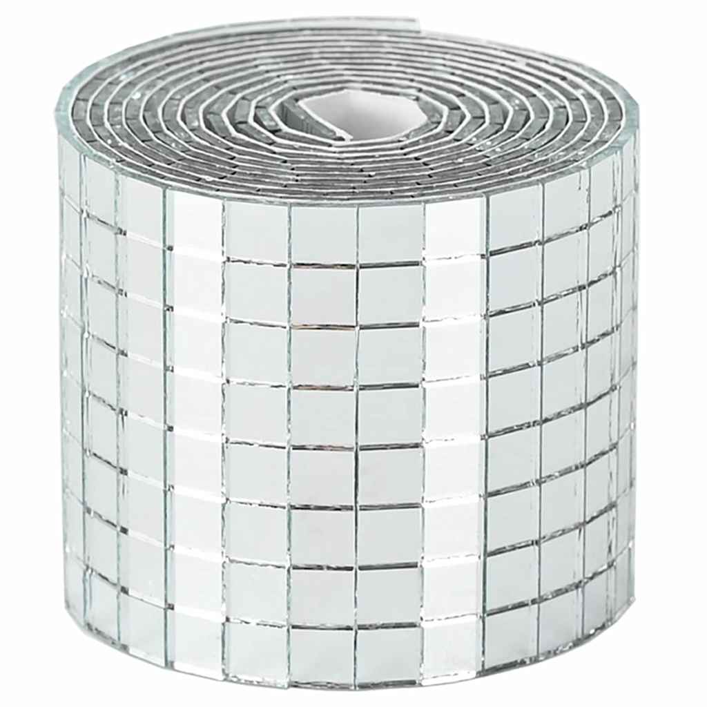 Spiegel-Mosaikfliese Geometrisch 3 pcs Silber 100 x 4 cm Glas