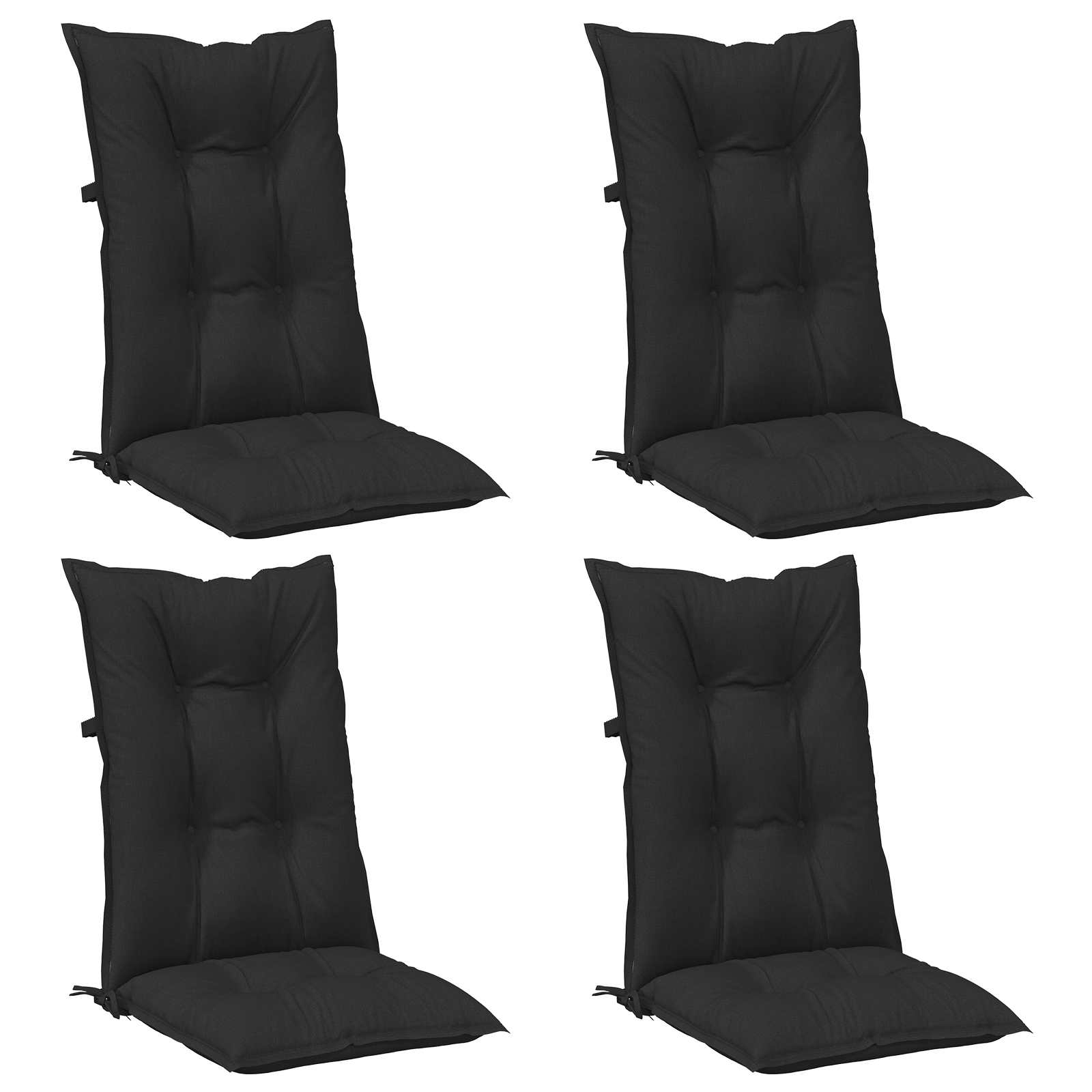 Hochlehner-Auflagen 2 Stk. Melange Anthrazit 120x50x7cm Stoff