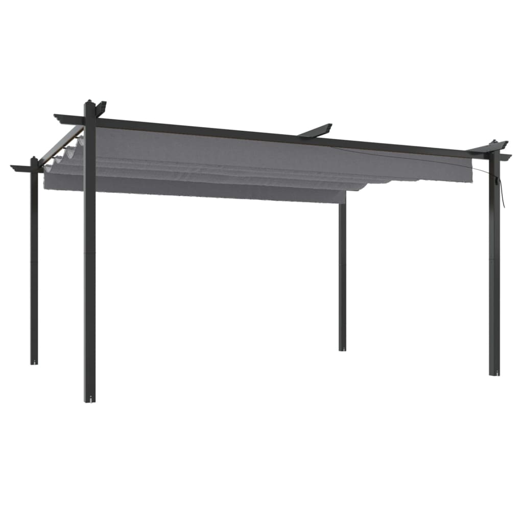 Pavillon mit Ausziehbarem Dach 3x3 m Creme
