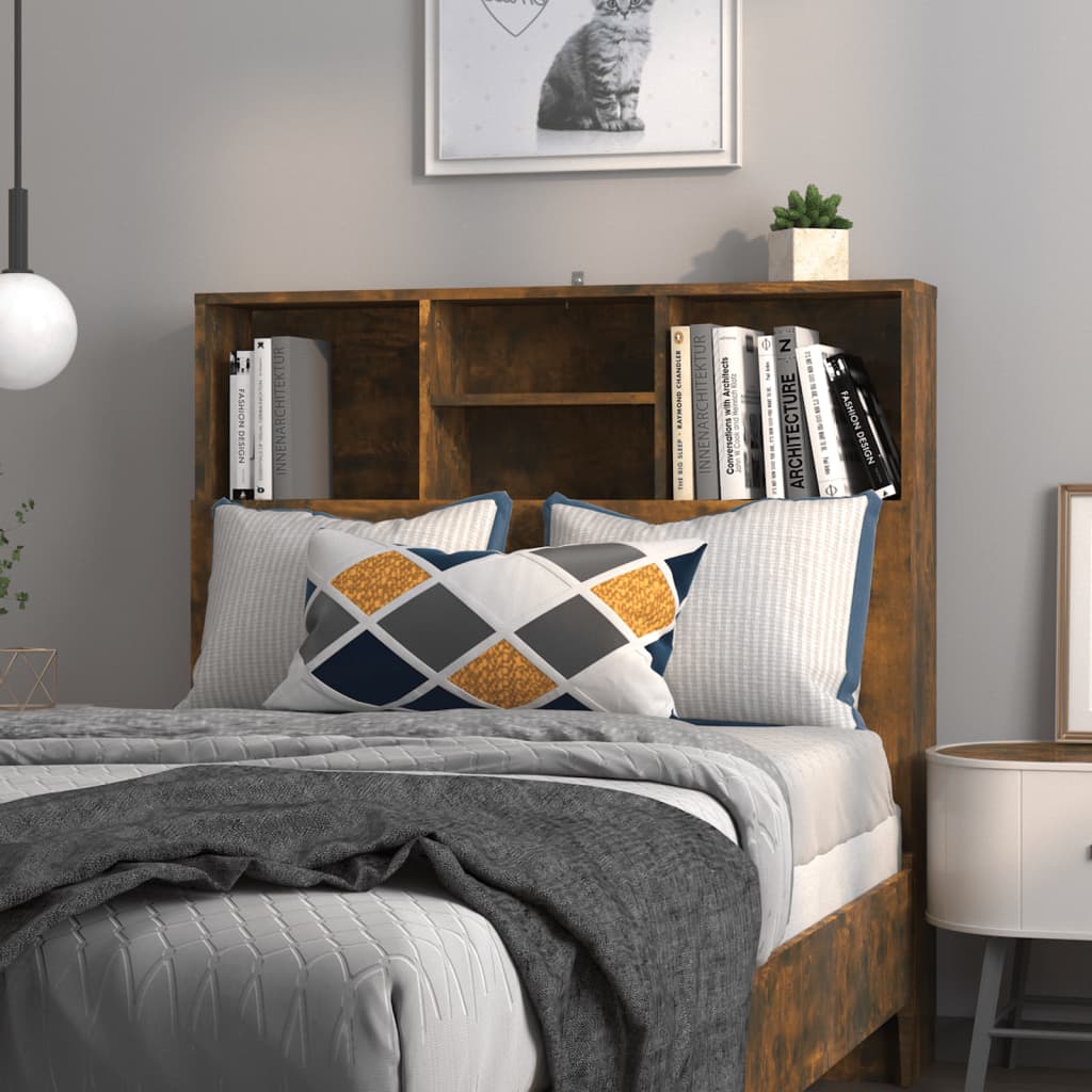 Bett-Kopfteil mit Ablagen Weiß 100x19x103,5 cm
