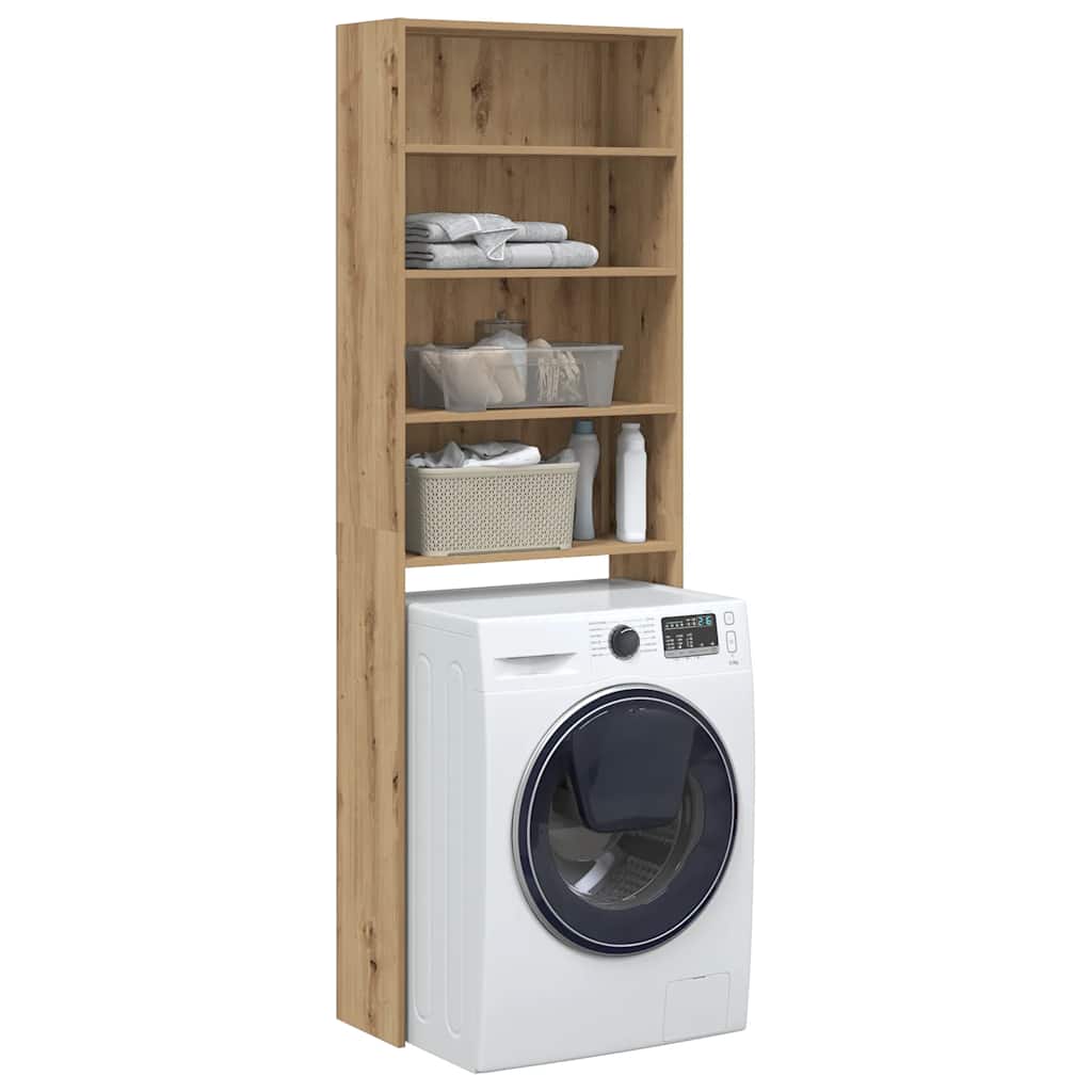 Waschmaschinenschrank Weiß 64x24x190 cm