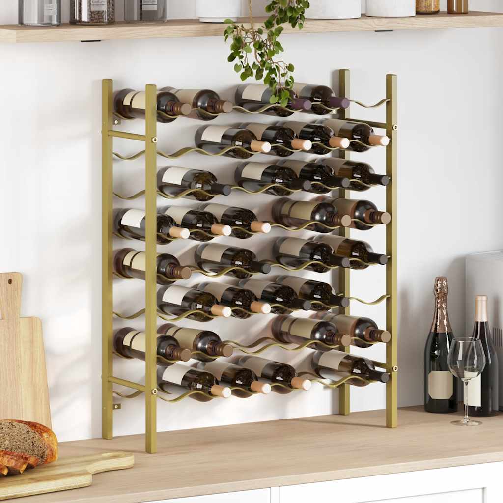 Weinregal für 48 Flaschen Schwarz Metall