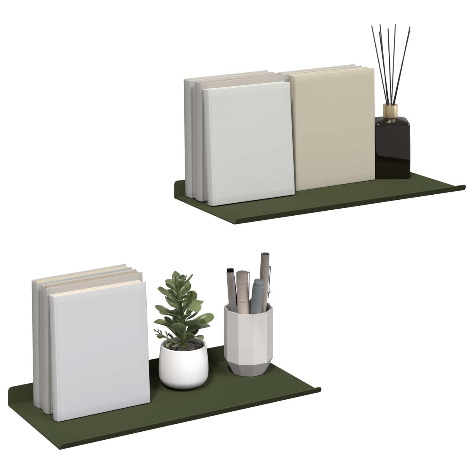 Schwebendes Regal 3 pcs Schwarz 40 x 9 x 2,5 cm Stahl