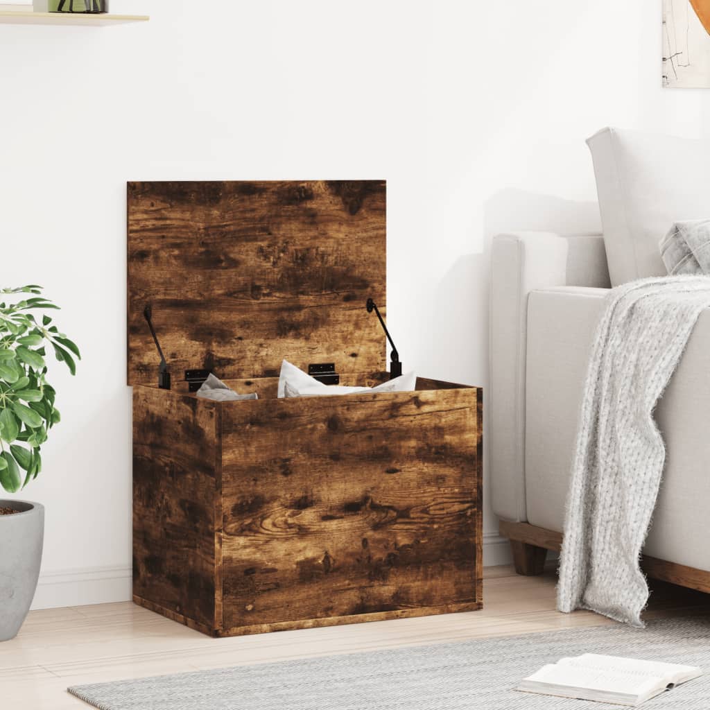 Aufbewahrungstruhe Weiß 84x42x46 cm Holzwerkstoff
