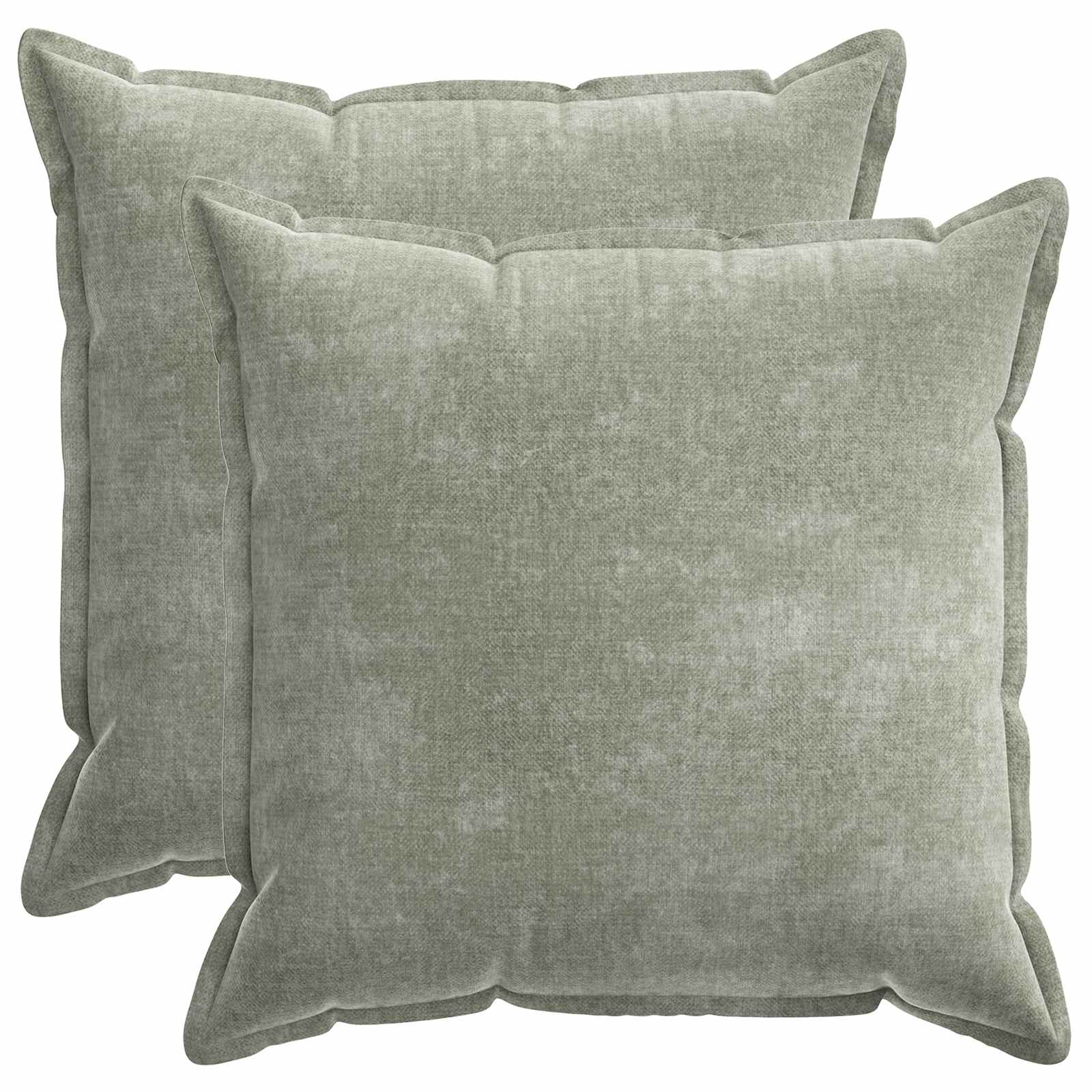 Kissenbezug 2 Stk. HOUTEN Dunkelgrau 30 x 30 cm Chenille-Stoff
