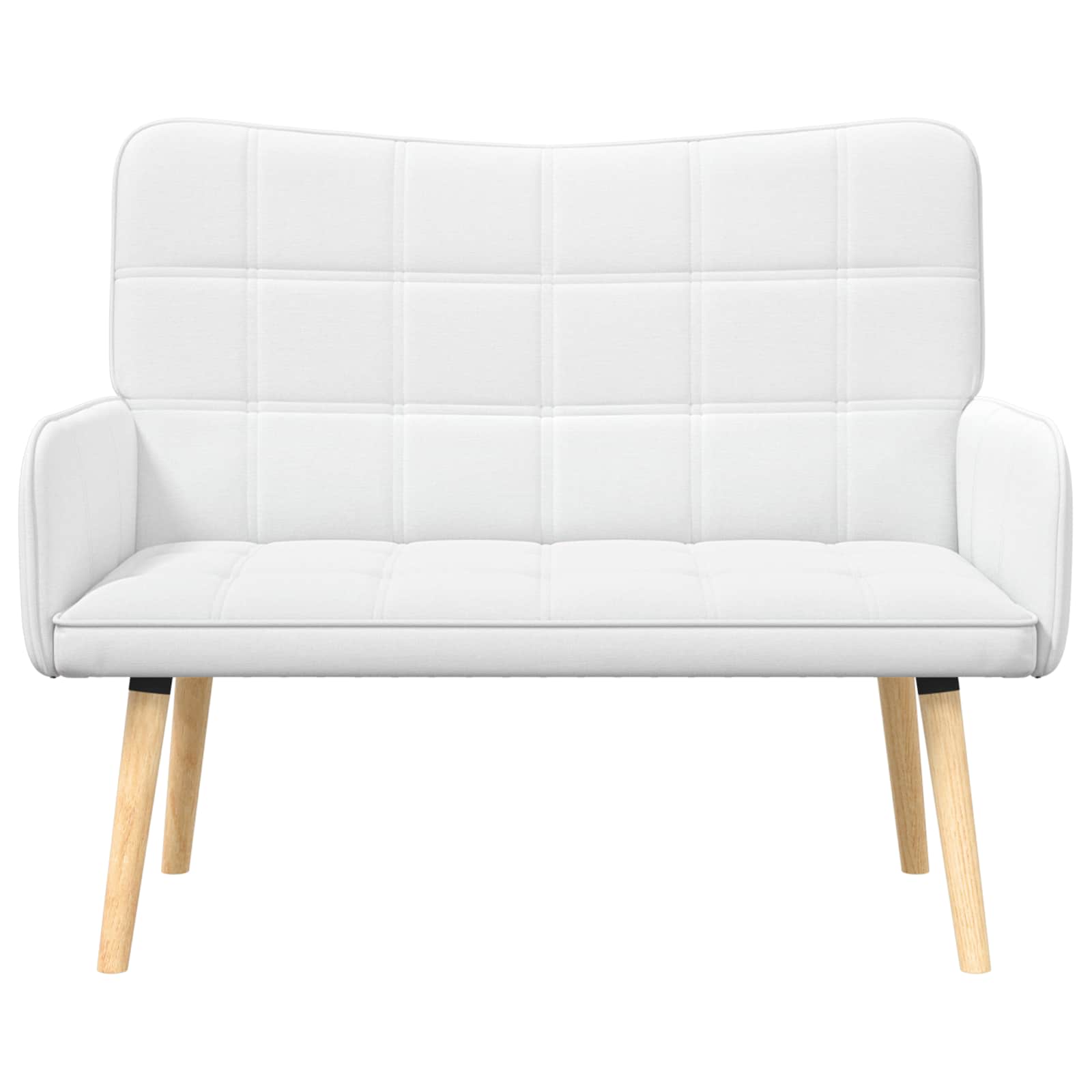 2-Sitzer Sofa Hellgrau 115 x 61 x 87 cm Stoff