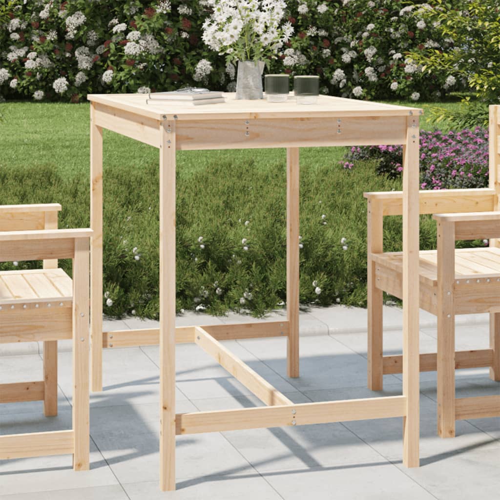 Gartentisch 82,5x82,5x110 cm Massivholz Kiefer