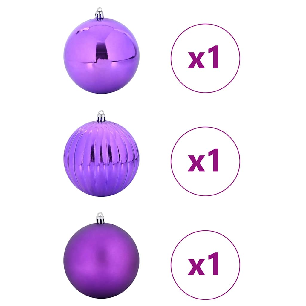 Weihnachtsbaumkugel Set XL 9 pcs Rot Kunststoff