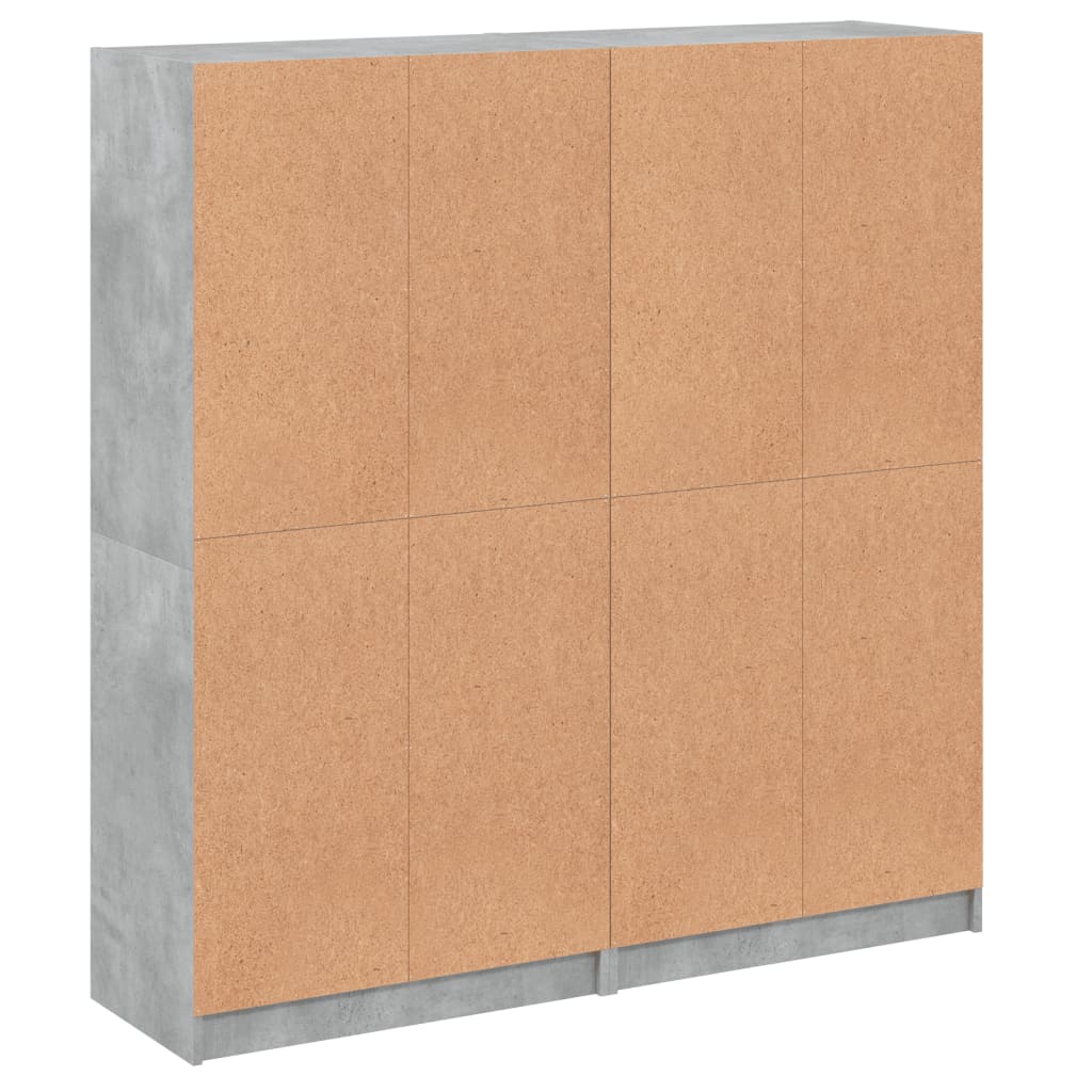 Bücherschrank mit Türen Weiß 136x37x142 cm Holzwerkstoff