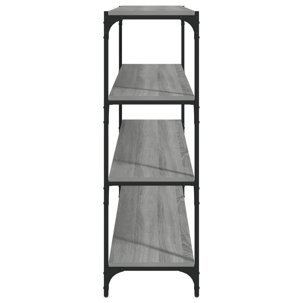 Bücherregal Schwarz 40x33x70,5 cm Holzwerkstoff und Stahl