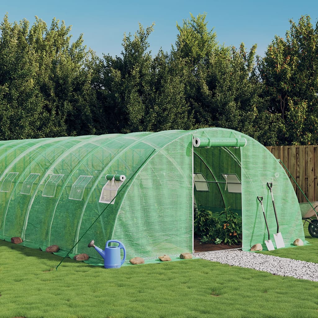 Gewächshaus mit Stahlrahmen Grün 8 m² 4x2x2 m