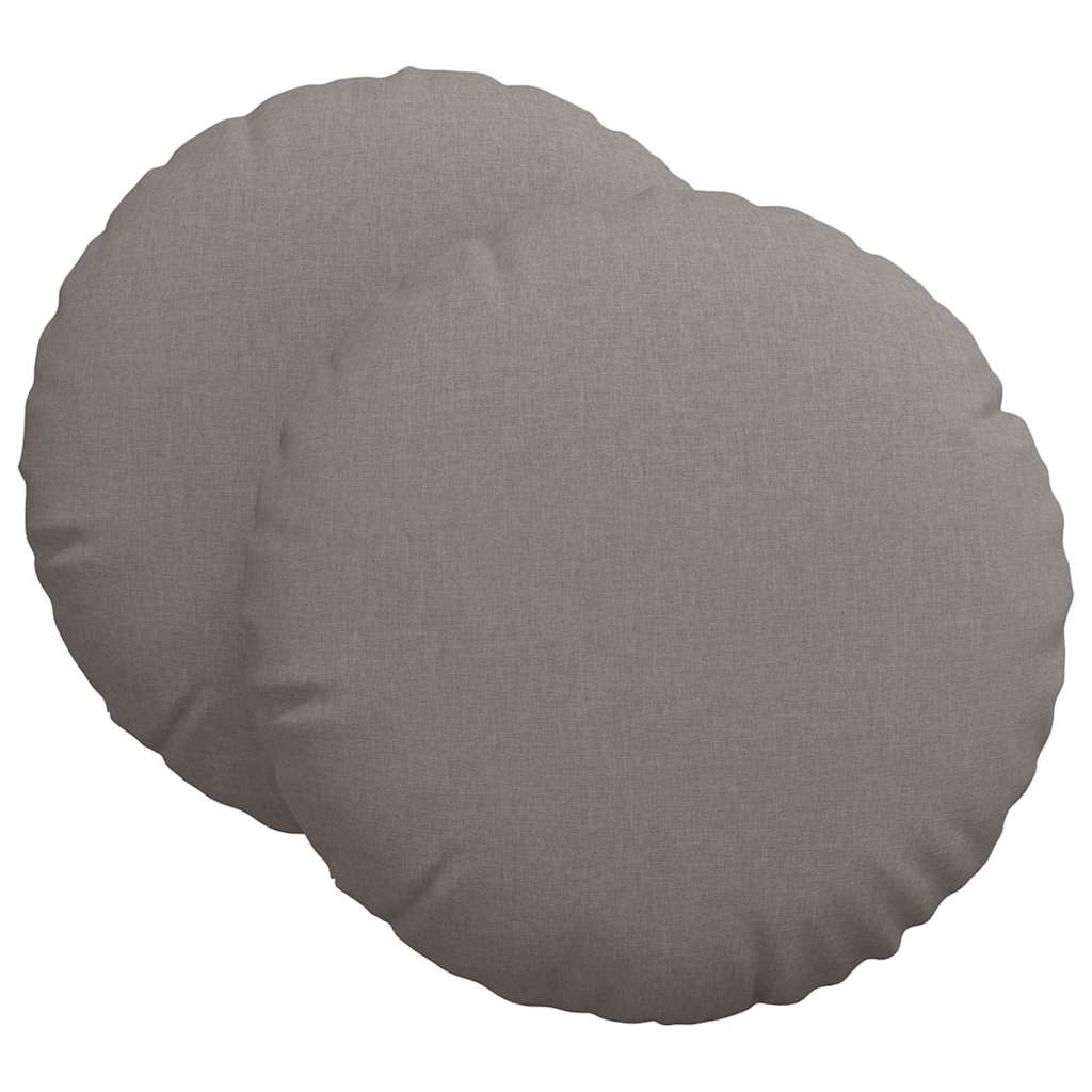 Sitzkissen 2 pcs Hellgrau Ø30 x 13 cm Stoff