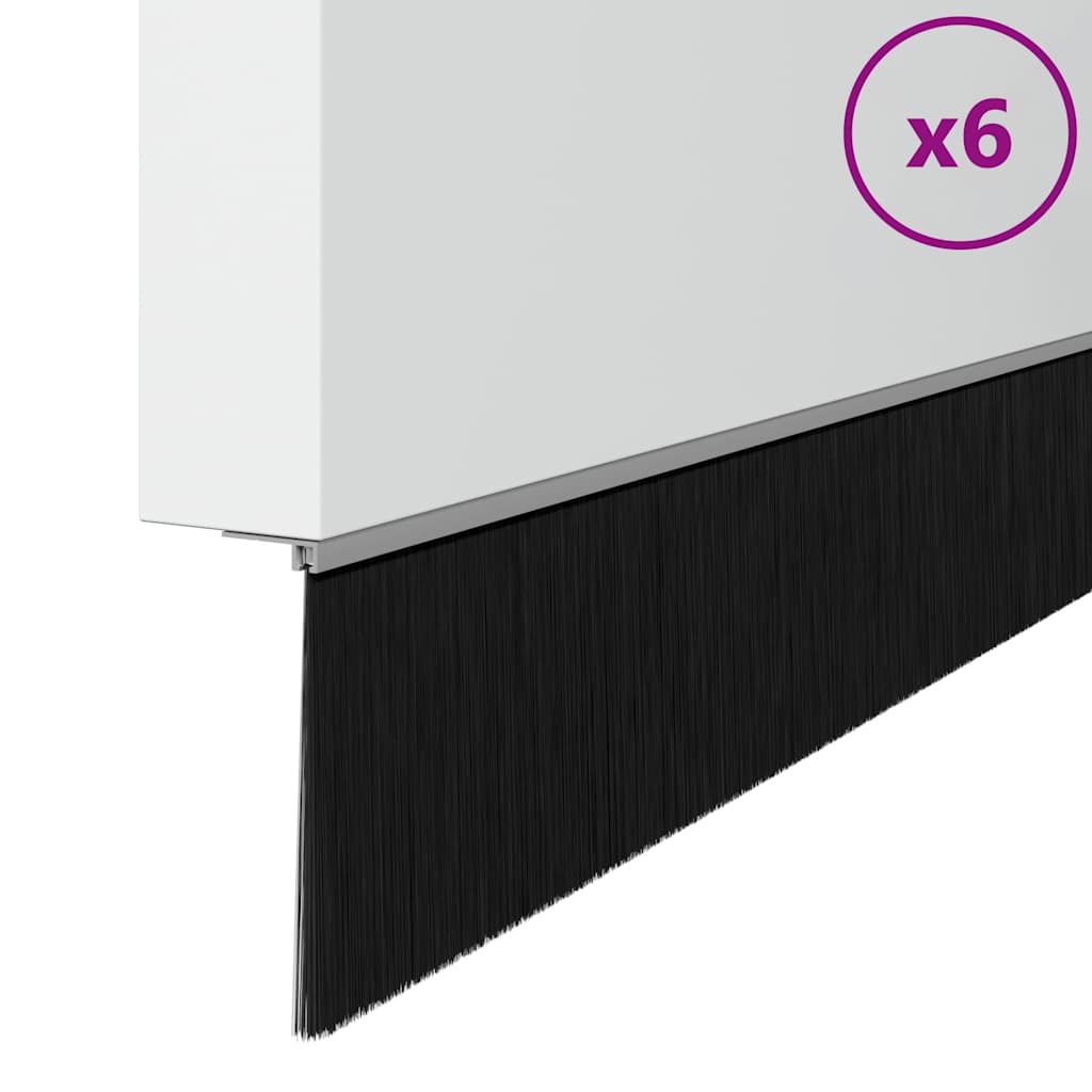 Aufsteck Türbürstendichtungen 2 pcs Braun 100 cm