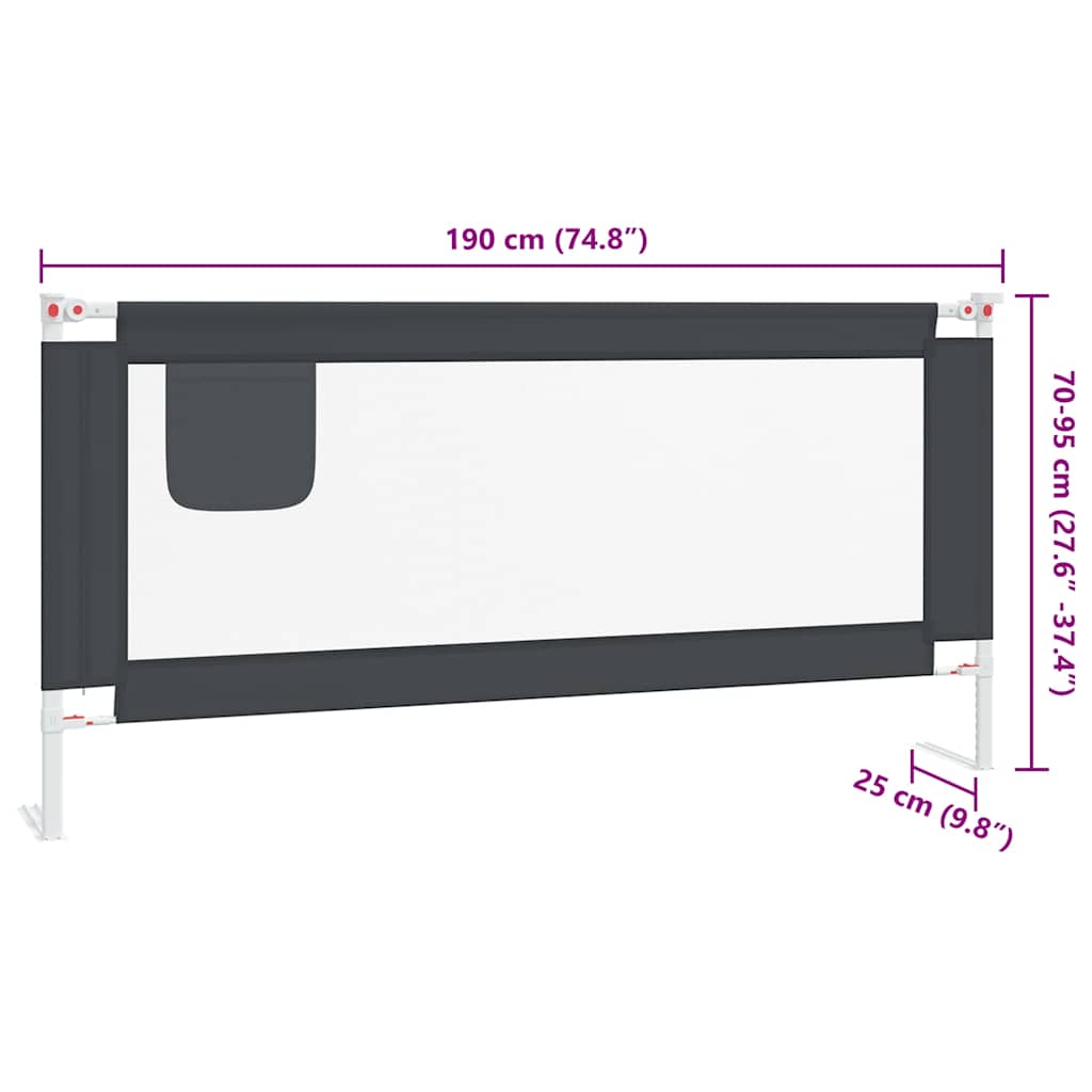Kleinkind-Bettschutzgitter Grün 90x25 cm Stoff