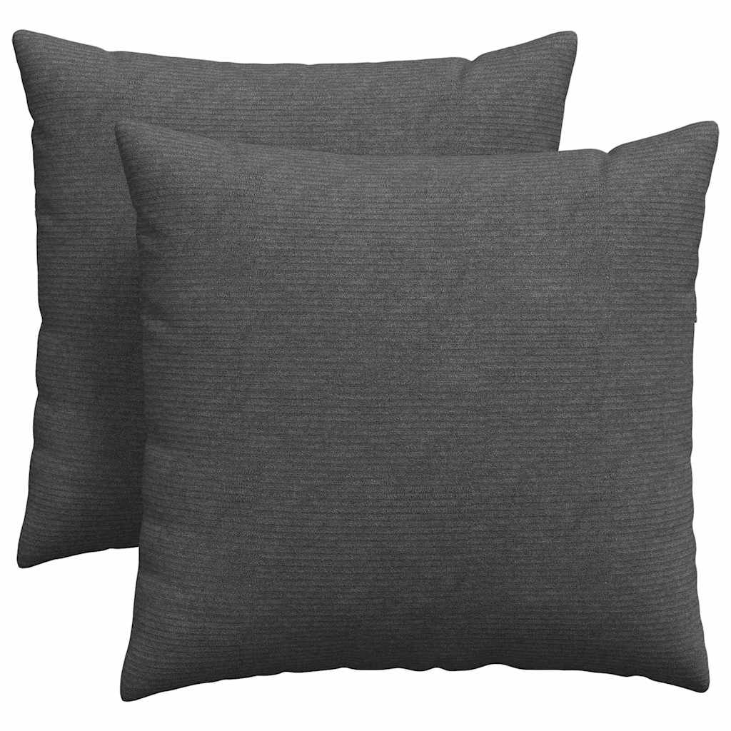 Sofakissen 2 Stück Hellgrau 50 x 30 cm Cordstoff