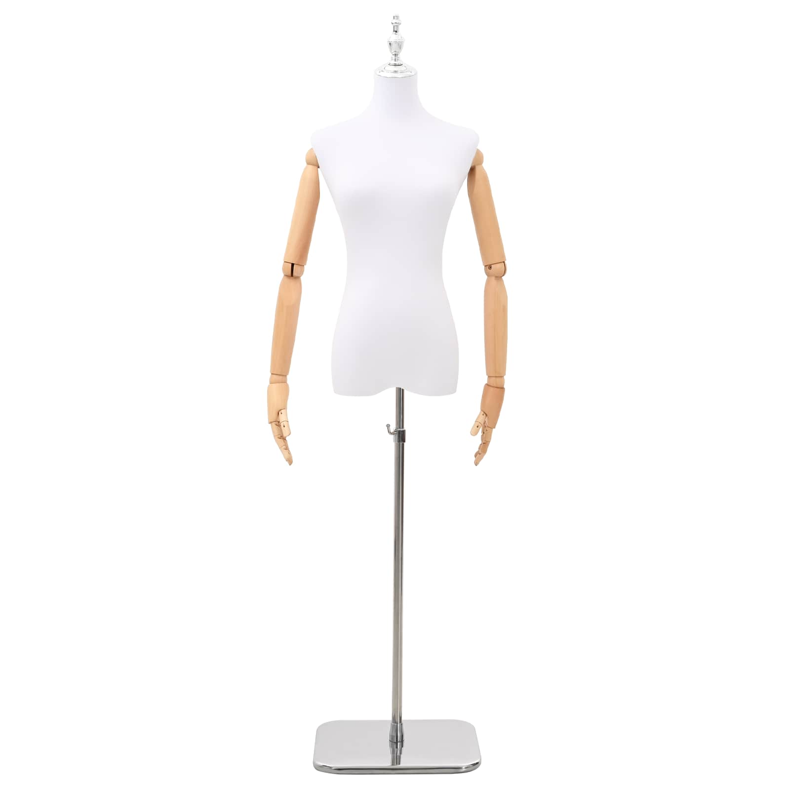Verstellbare Mannequin 165-213 cm mit Fuß Weiblich PP Weiß