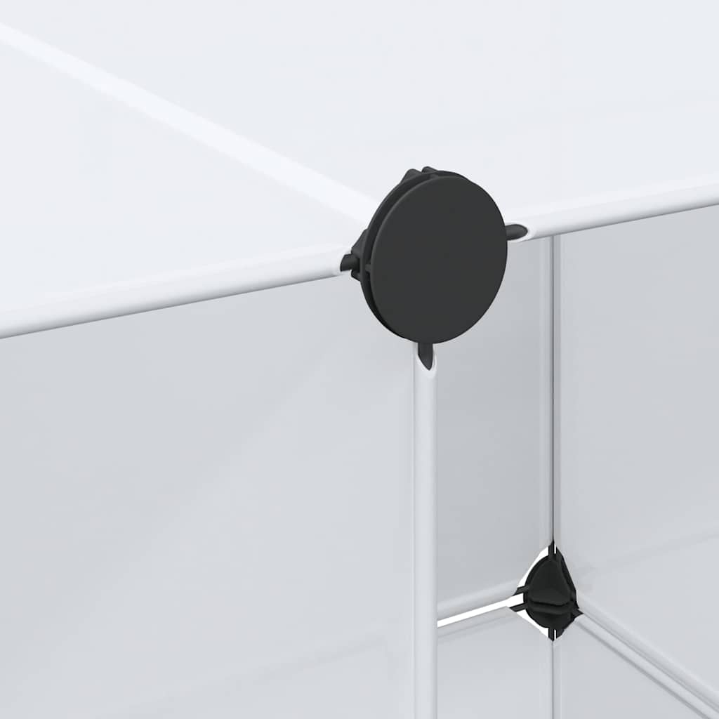 Modularer Schrank mit 9 Fächern 109x36,5x143cm Schwarz und Weiß
