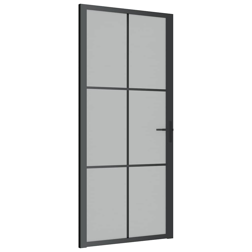 Innentür ESG Glas und Aluminium 76x201,5 cm Schwarz