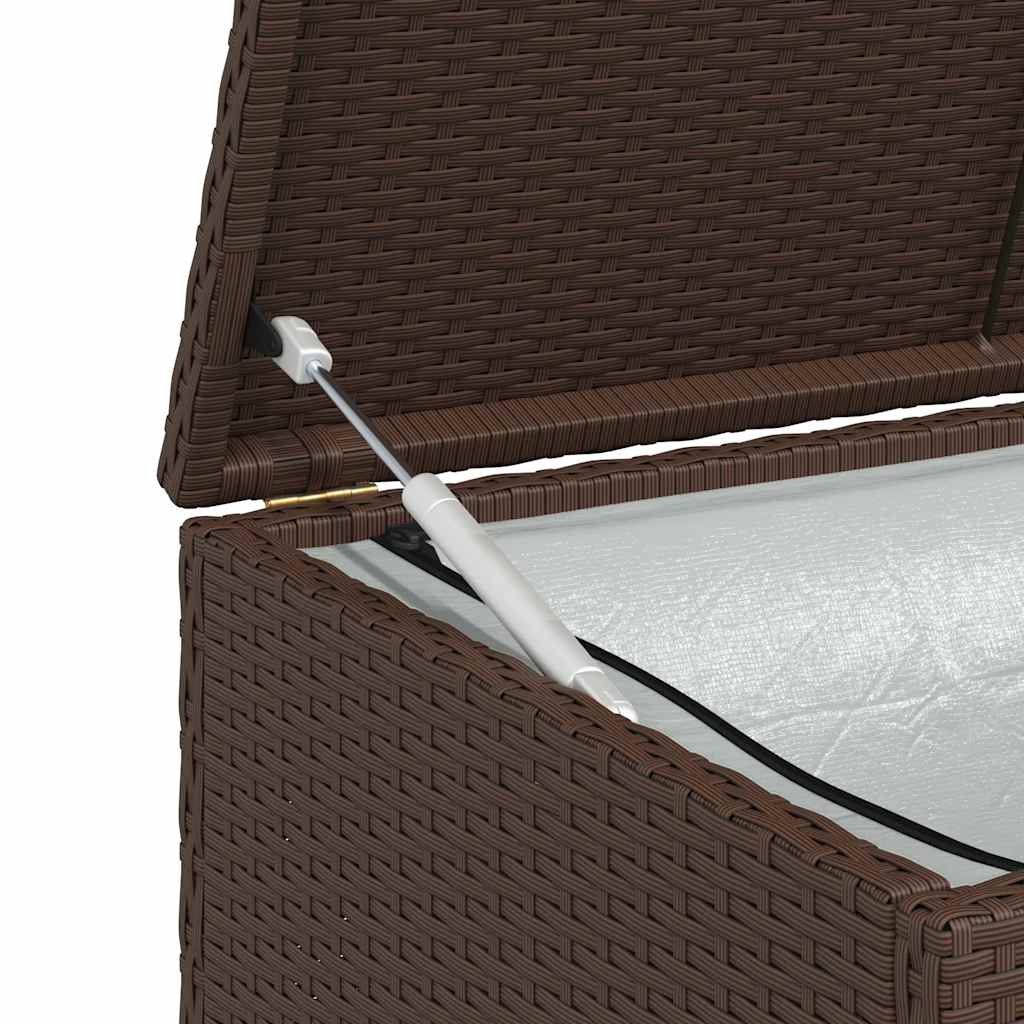 Garten-Auflagenbox Schwarz 120x50x60 cm Poly Rattan