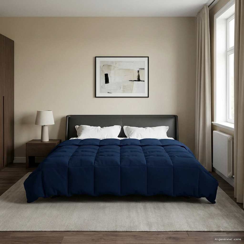 Sommerdecke Gesteppt Anthrazit 135 x 200 cm Mikrofaser