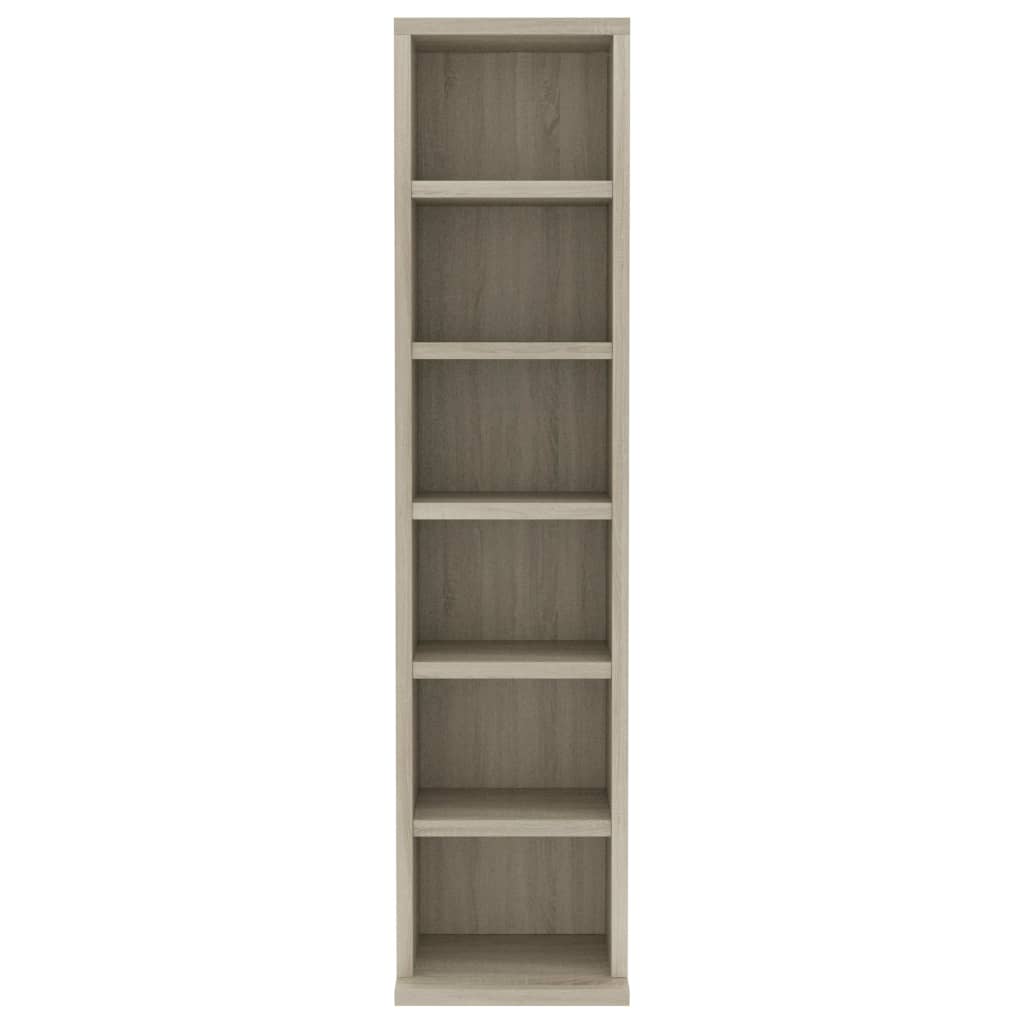 CD-Schrank Weiß 21x20x88 cm Holzwerkstoff