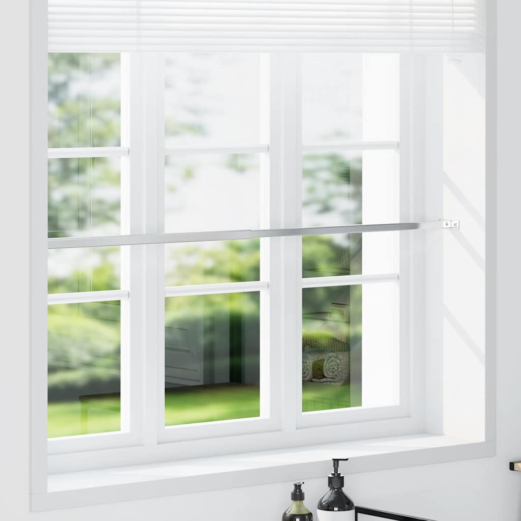 Verstellbarer Fenster-Sicherheitsbalken 6 pcs Silber Stahl