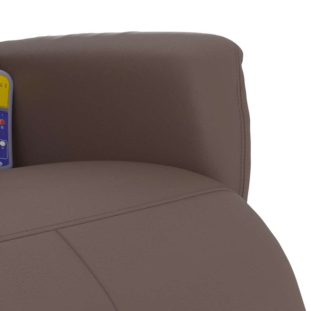 Massagesessel mit Fußteil Creme Kunstleder
