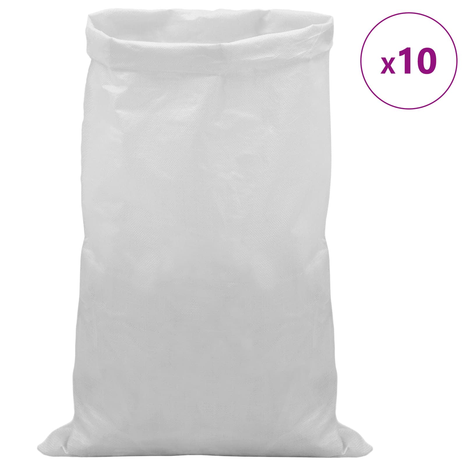 Gewebte Säcke 10 pcs Weiß 30 x 45 cm PP