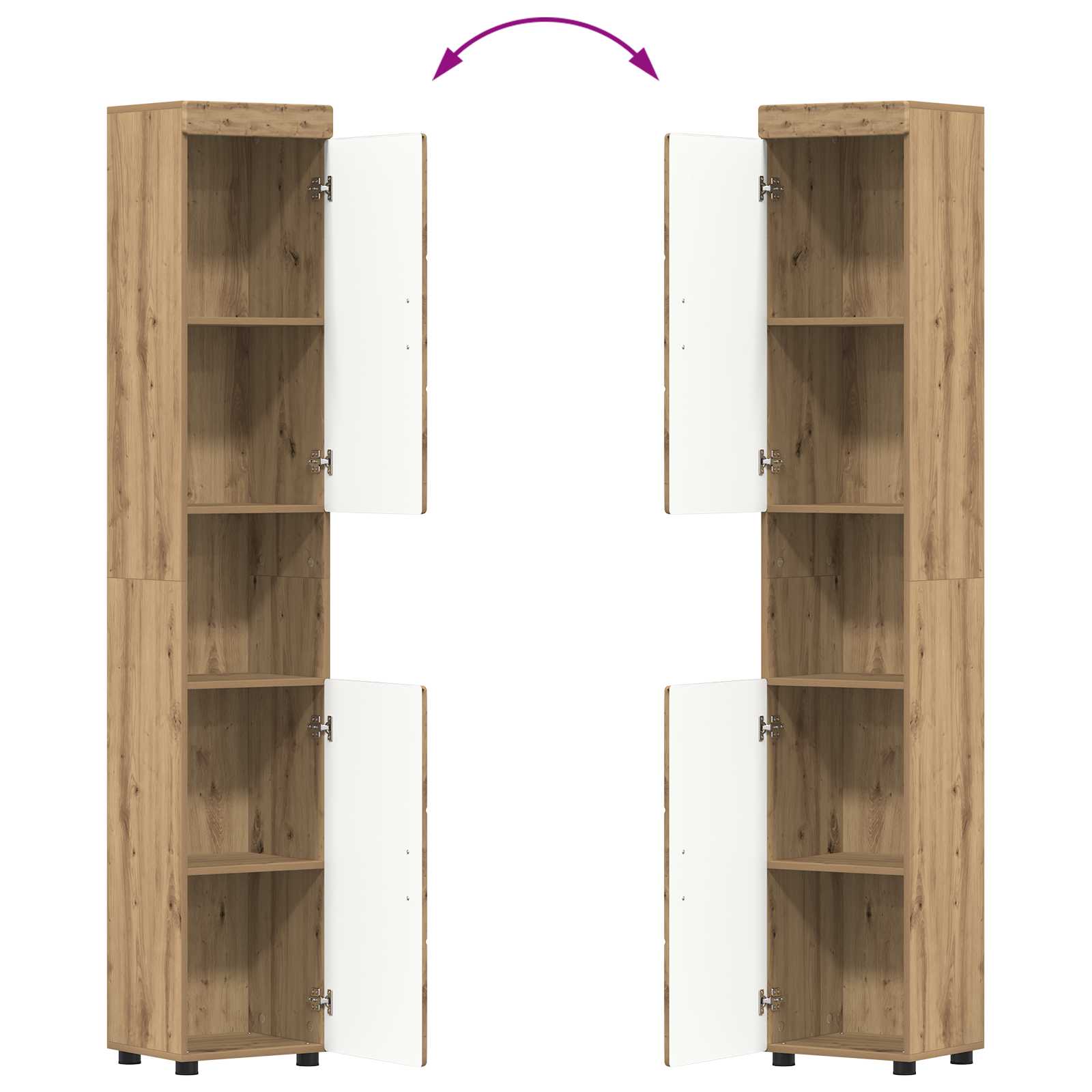 Badezimmermöbel-Set TULUM 2 pcs Weiß 60 x 34 x 63 cm