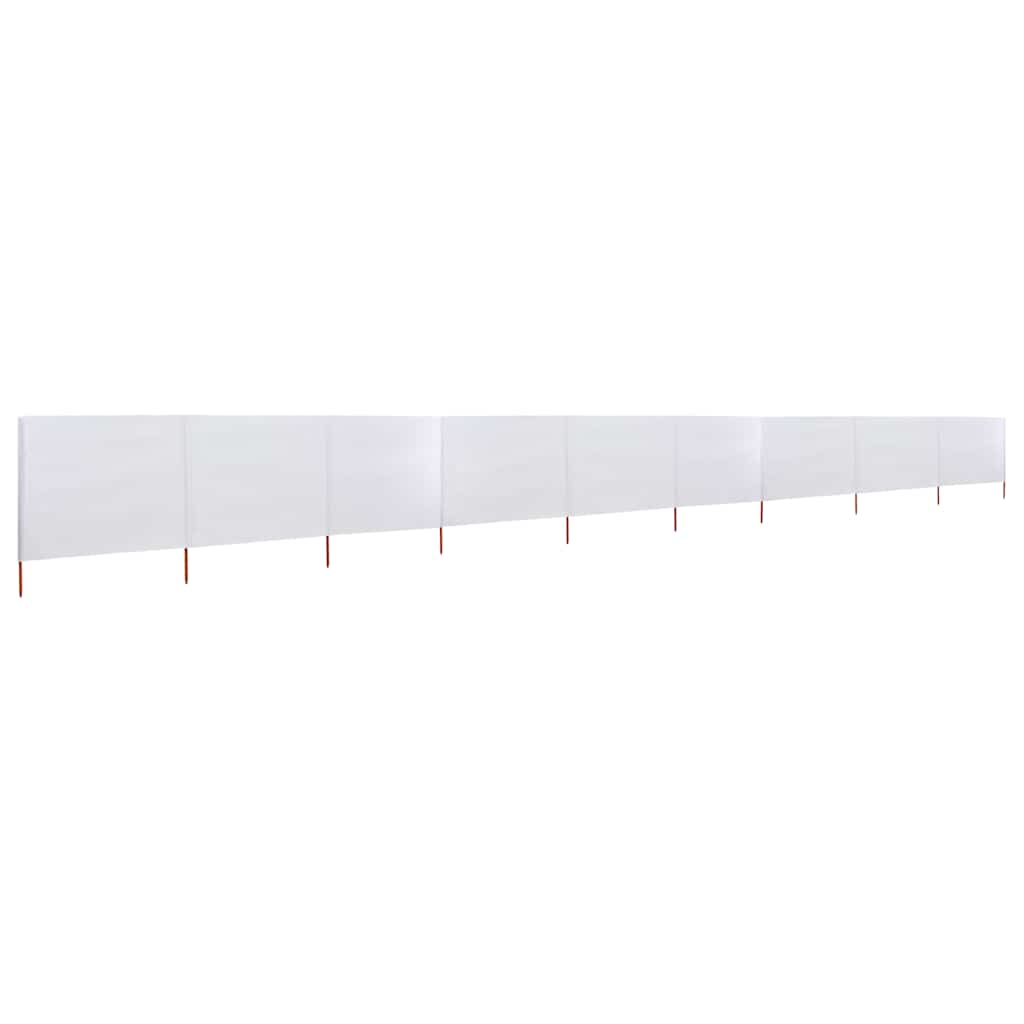 3-teiliges Windschutzgewebe 400 x 120 cm Weiß