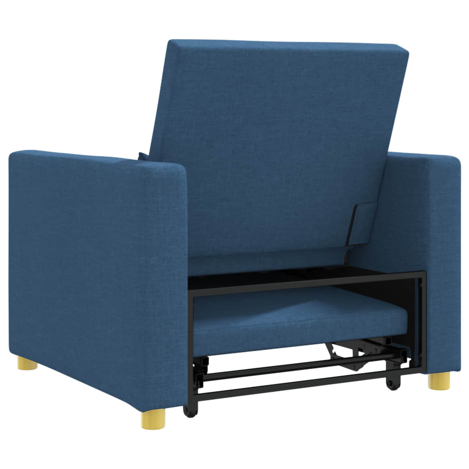 Ausziehbare Schlafcouch Einzel Hellgrau 90 x 165 x 87 cm Stoff