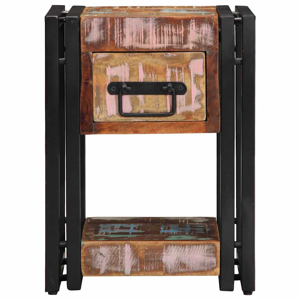 Nachttisch 40 x 35 x 50 cm Massives upgecyceltes Holz