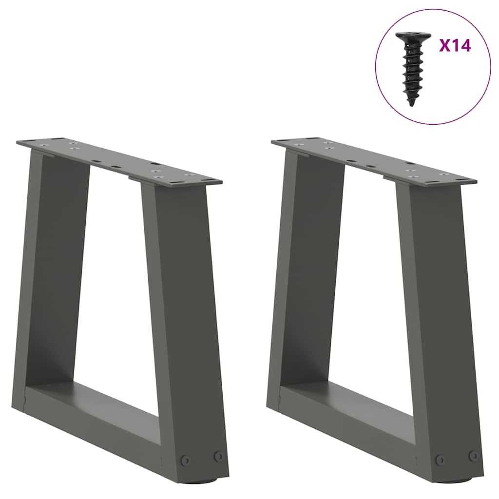 Couchtischbeine V-Form 2 Stück Schwarz 30x(30-31,3) cm Stahl