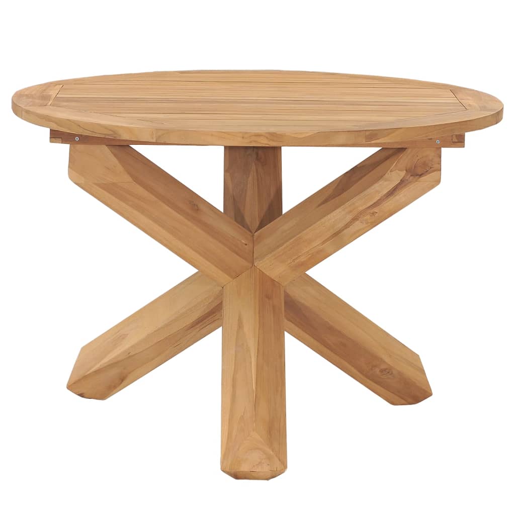 Garten-Esstisch Ø90x75 cm Massivholz Teak
