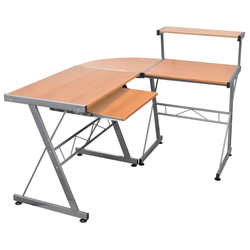 Eck-Computertisch Schwarz 132x112x99 cm Holzwerkstoff