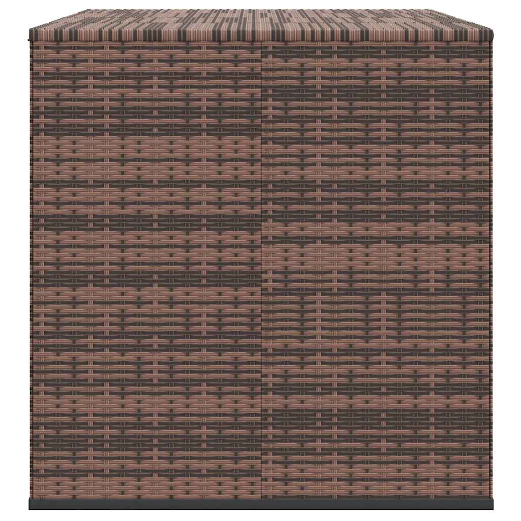 Garten-Kissenbox PE Rattan 100x49x103,5 cm Schwarz